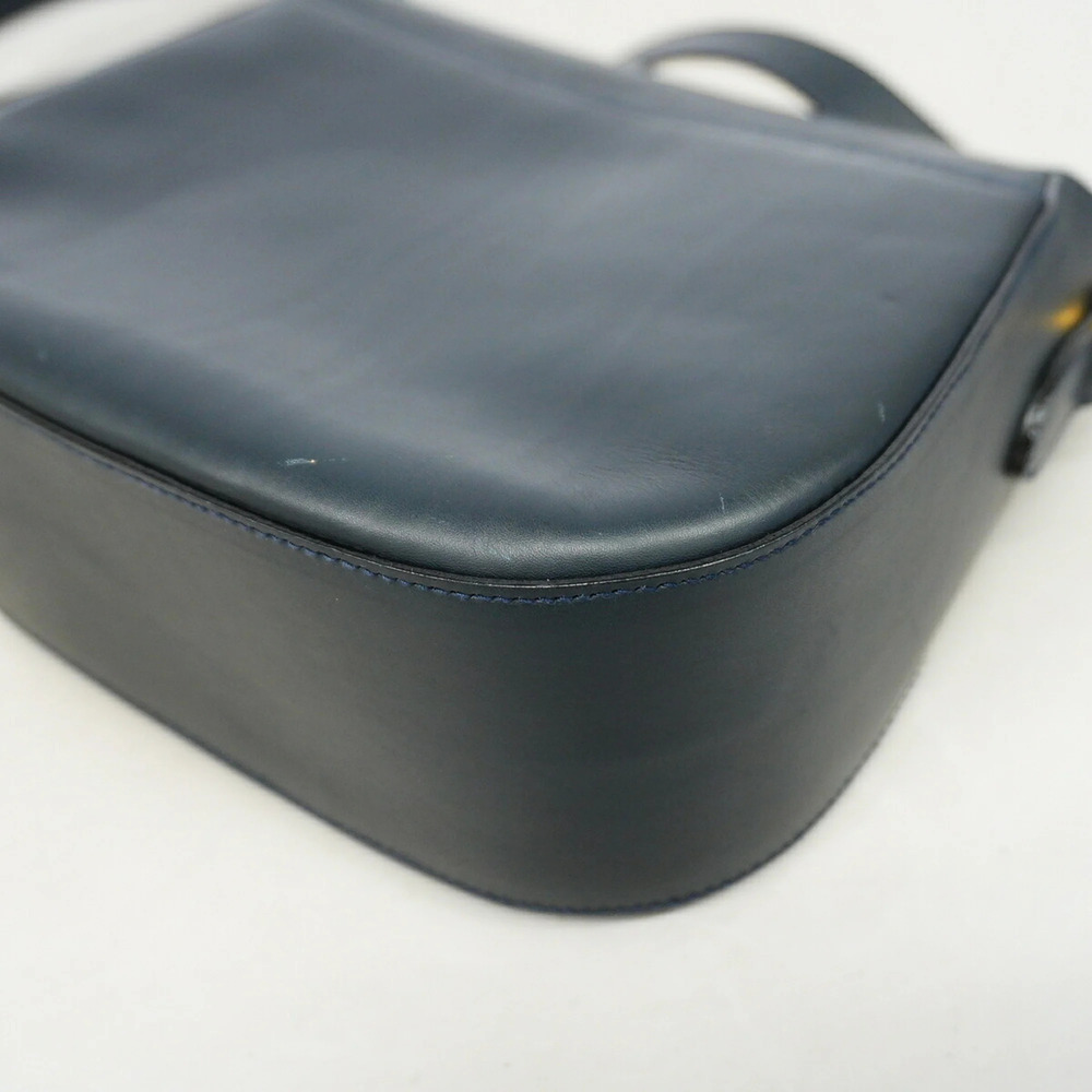 Salvatore Ferragamo Gancini Leather Shoulder Bag, Navy, Women's - Picture 9 of 12